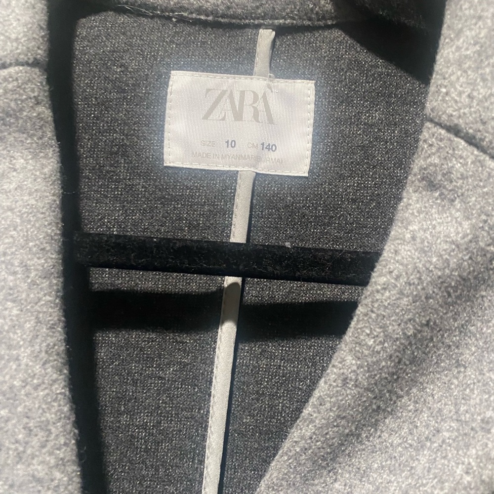 Zara Charcoal Wool Blend Jacket